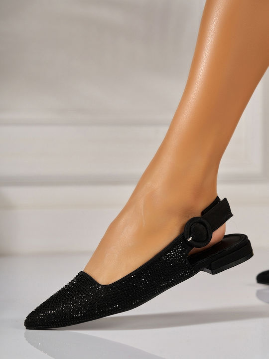 Suede Γυναικείες Μπαλαρίνες Black