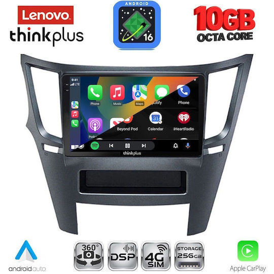 Lenovo Auto-Audiosystem für BMW X2 / X6 Subaru Legacy / Outback 2009–2014 (Bluetooth/USB/WiFi/GPS/Apple CarPlay/Android Auto) mit 9" Touchscreen