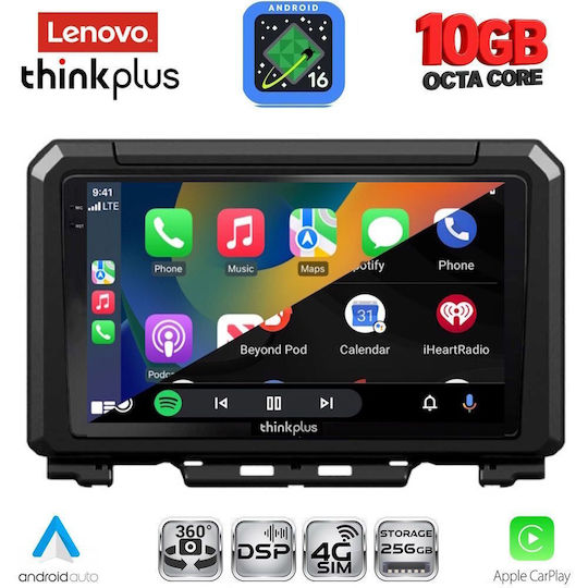 Lenovo Auto-Audiosystem für Suzuki Jimny BMW X2 / X6 2017-2026 (Bluetooth/USB/WiFi/GPS/Apple CarPlay/Android Auto) mit 9" Touchscreen