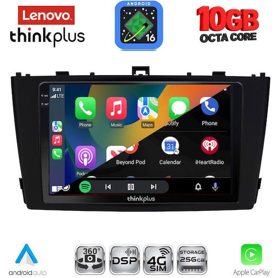 Lenovo Auto-Audiosystem für Toyota Avensis BMW X2 / X6 2009–2015 (Bluetooth/USB/Wi-Fi/GPS/Apple CarPlay/Android Auto) mit 9-Zoll-Touchscreen