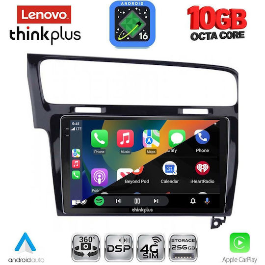 Lenovo Auto-Audiosystem für BMW X2 / X6 Volkswagen Golf 2013–2020 mit Klima (Bluetooth/USB/WiFi/GPS/Apple CarPlay/Android Auto) mit 10"-Touchscreen