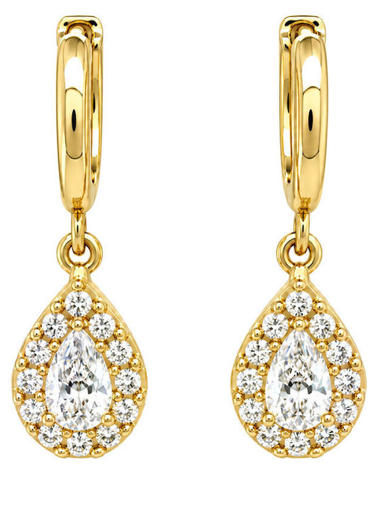 Creolen 9 Karat Gold mit Zirkon Ear_5863