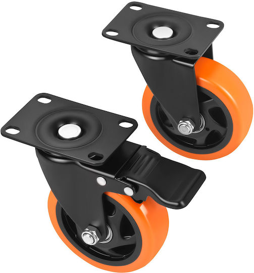 Kraft & Dele KD3623 Колела със спирачка 4 бр