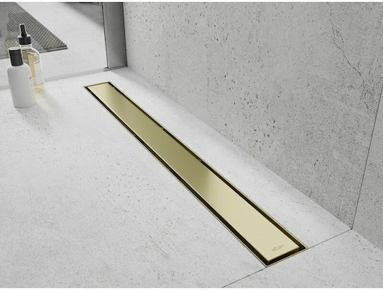 Mexen Bodenablauf Dusche mit Länge 13cm Gold