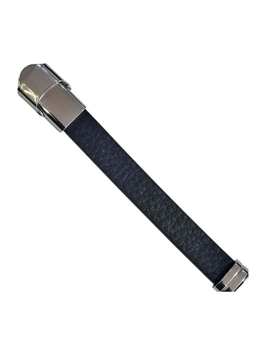 Kalliopi Silver Men's Stainless Steel Bracelet with Cross Design 22cm