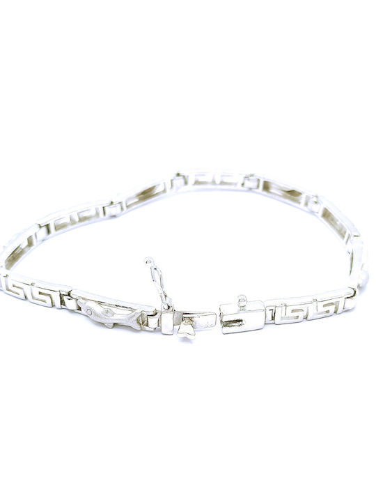 PS Silver Дамска гривна с дизайн Меандър от сребро 17.8 cm