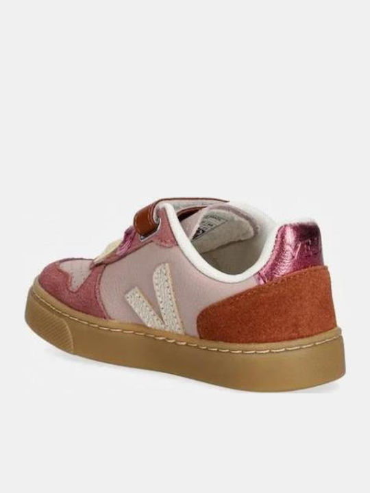 V-10 Kinder Sneaker mit Klettverschluss in Rosa