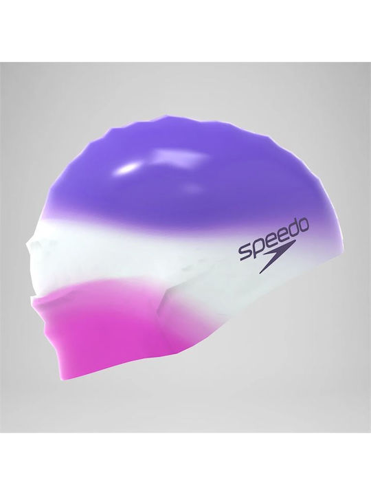 Speedo Men's Multi Color Silc Cap Blue Pink