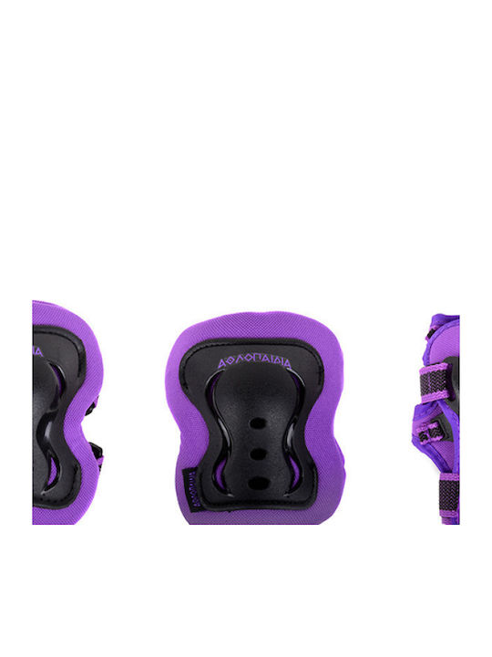Athlopaidia Kind Schutzausrüstung Set für Rollers Lila
