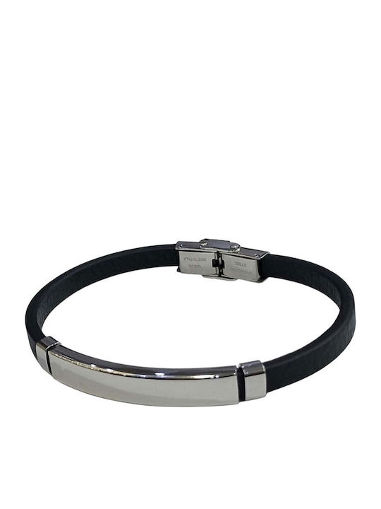 Kalliopi Silver Brățară de Identitate pentru Bărbați din Oțel 22cm Kalliopi Silver Brățară de Identitate pentru Bărbați din Oțel 22cm