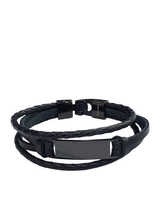 Kalliopi Silver Brățară Bărbătească Tip Identitate din Oțel Inoxidabil 23 cm