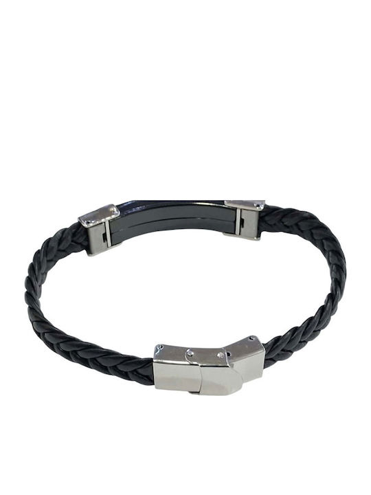 Kalliopi Silver Brățară Pentru Bărbați Tip Identitate din Oțel Inoxidabil 23cm