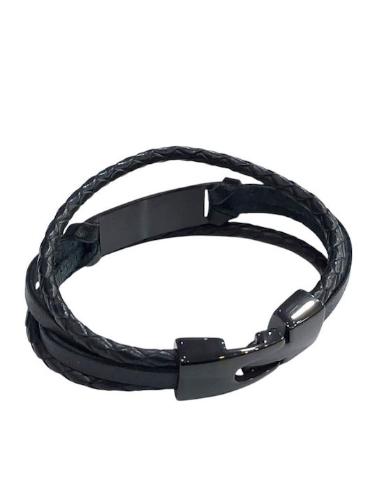 Kalliopi Silver Brățară Bărbătească Tip Identitate din Oțel Inoxidabil 23 cm