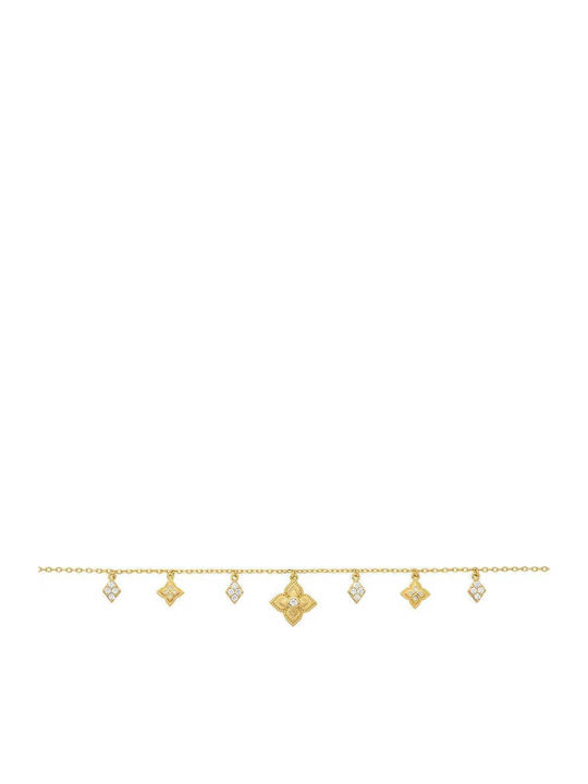 Mya-Bay Women's Gold-Plated Chain Bracelet with Zircon 16cm