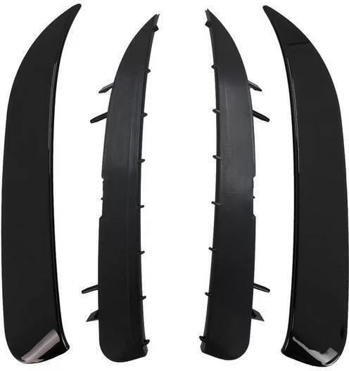 Side Rear Bumper Fins Mercedes-Benz CLA W117 13-17 Coupe AMG Bumper CLA45 Look Gloss Black 2 Pieces