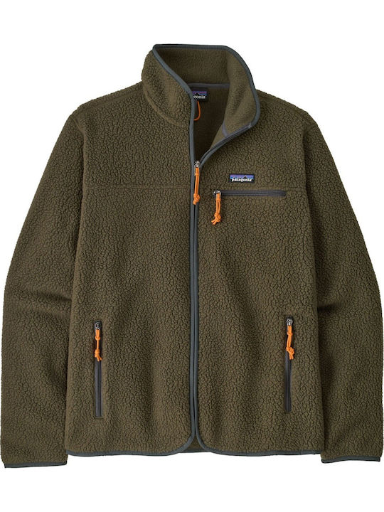 Cardigan Fleece pentru Bărbați Neagră