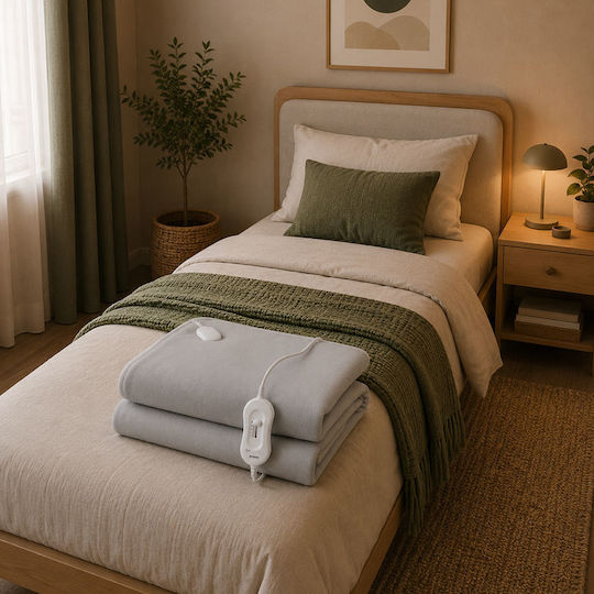 Primo Preb-81132 Electric Mattress Pad Single 150x80cm Polyester & Polar Fleece