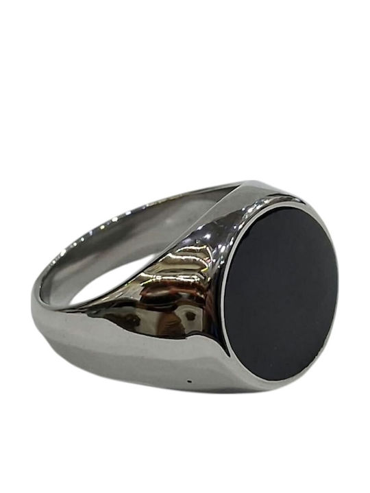 Kalliopi Silver Ανδρικό Δαχτυλίδι από Ατσάλι