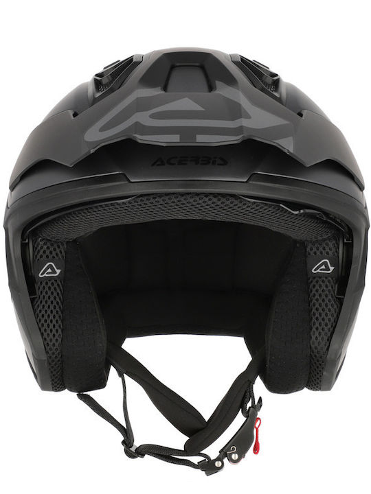 Acerbis Aria Evo Dark Grey Motorcycle Helmet Jet ECE 22.06 with Sunvisor