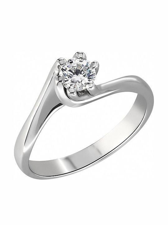VTJ Solitärring aus Silber mit Diamant