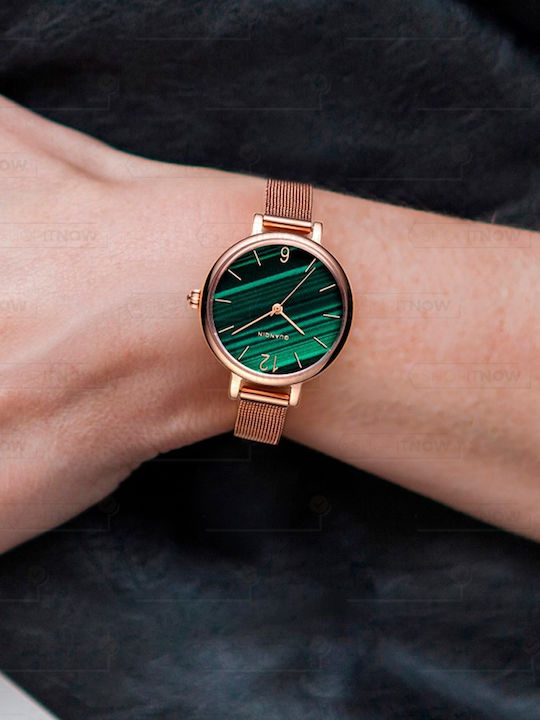 Women's Watch 43mm Battery-Powered with Black Silicone Strap