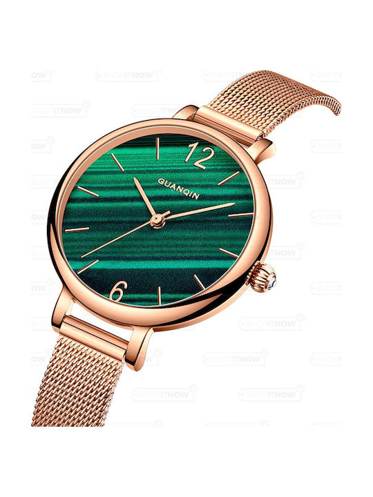 Women's Watch 43mm Battery-Powered with Black Silicone Strap
