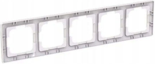 Abb Switch Frame 5 Positions Horizontal Placement in White Colour