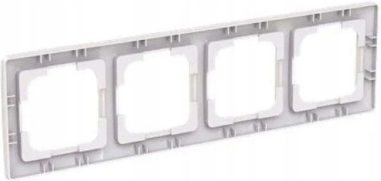 Abb Switch Frame 4 Positions Horizontal Placement in White Colour