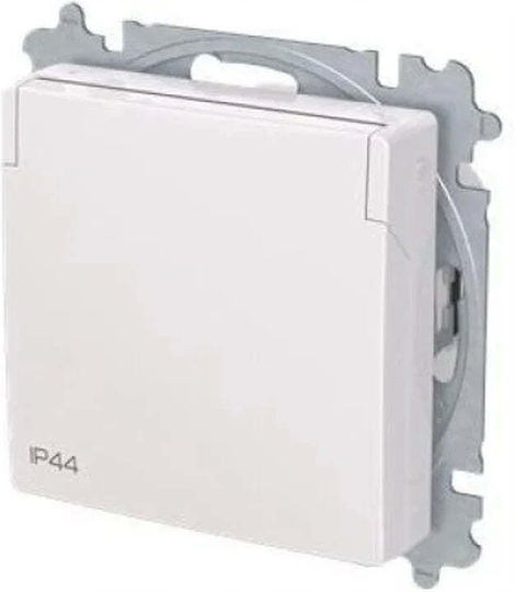 Abb Single Walled Waterproof Power Socket with White Lid