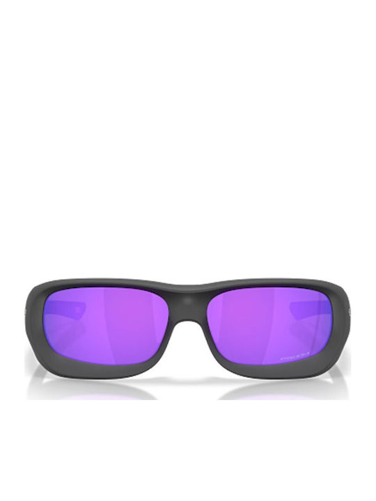 De Soto Prizm Unisex Sunglasses with Horn-Rimmed Frame Violet / Black
