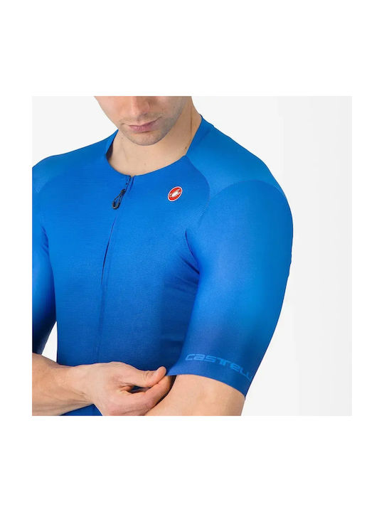 Castelli Herren Kurzarm-Radtrikot Blau