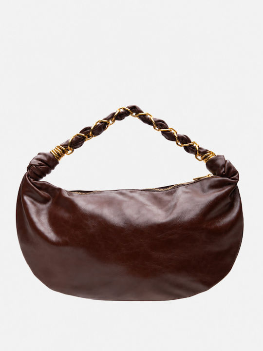 Stil Stoff Damenhandtasche Braun