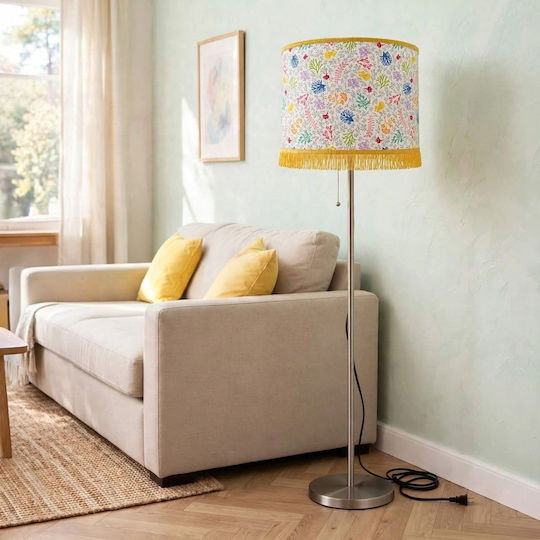 Oxygen Multicolour Coral Floor Lamp with E27 Bulb Socket Coral