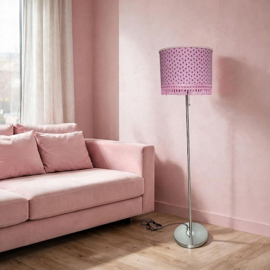Oxygen Pink Tulip Floor Lamp with E27 Lamp Holder Pink
