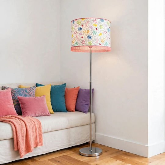 Oxygen Multicolour Coral Floor Lamp with E27 Bulb Socket Coral