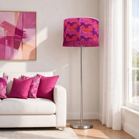 Oxygen Ponpon Flowers Floor Lamp with E27 Bulb Socket Multicolour