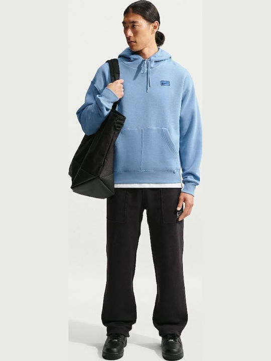 Nike Hoodie Φούτερ Γαλάζιο με Κουκούλα
