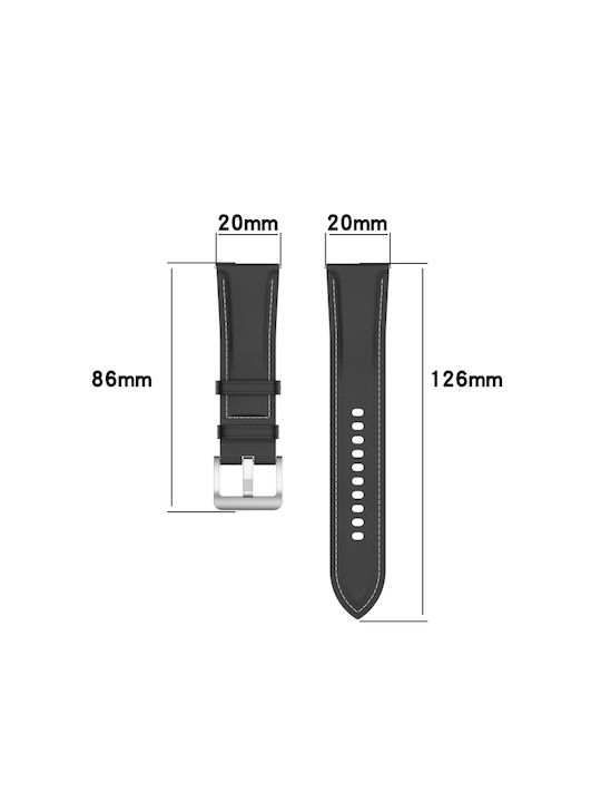 Curea de Ceas de 20 mm din Piele Naturală, Universală, Maro Deschis
