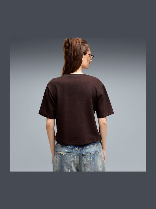 PUMA Ess Elevated T-Shirt Brown