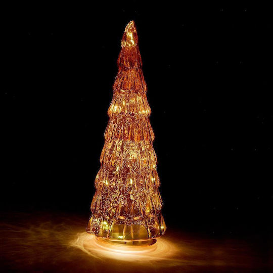 Illuminated Christmas Decorative Glass Tree 32cm