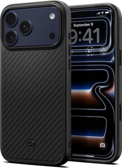 Husă pentru iPhone 18 Pro iPhone 17 Pro – Spigen Enzo Aramid „t” MagSafe – Neagră