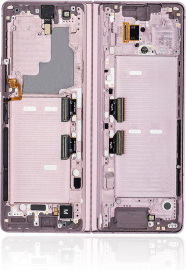 Inner Oled Assembly Frame Samsung Galaxy Z Fold 2 5g Us & International Service Pack Mystic Bronze Gold Hinge