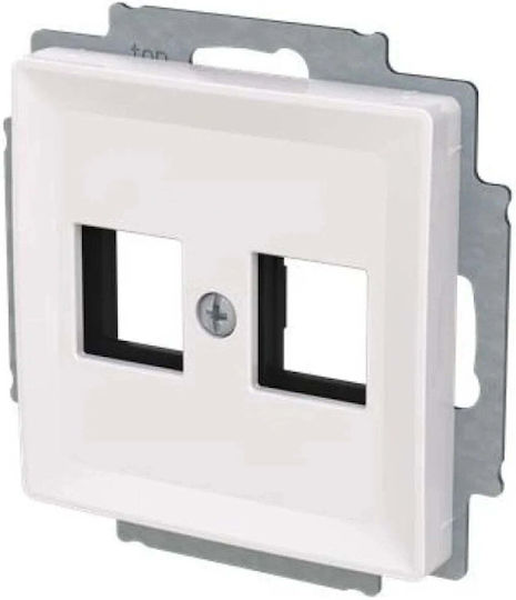 Abb Zoni Einzelne RJ45-Netzwerksteckdose in Weiß