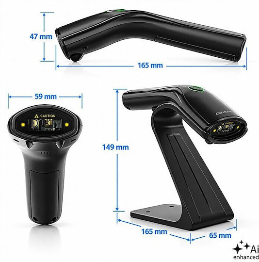 Qoltec Scanner Χειρός με Δυνατότητα Ανάγνωσης 1D Barcodes