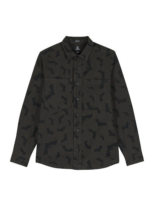 J.j Villard Long Sleeve Shirt in Regular Fit Rinsed Black