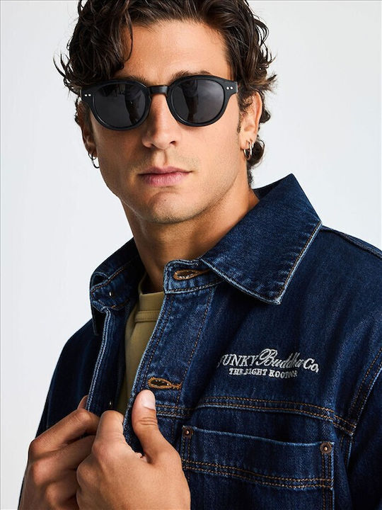Cămașă Overshirt din Denim cu Mâneci Lungi, Croială Regular Fit, Albastră