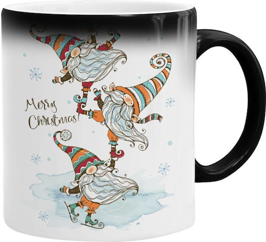 Koupakoupa Weihnachtlicher Keramikbecher Zwerge 330 ml