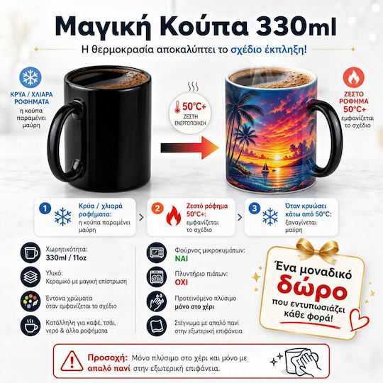 Koupakoupa Weihnachtlicher Keramikbecher Zwerge 330 ml