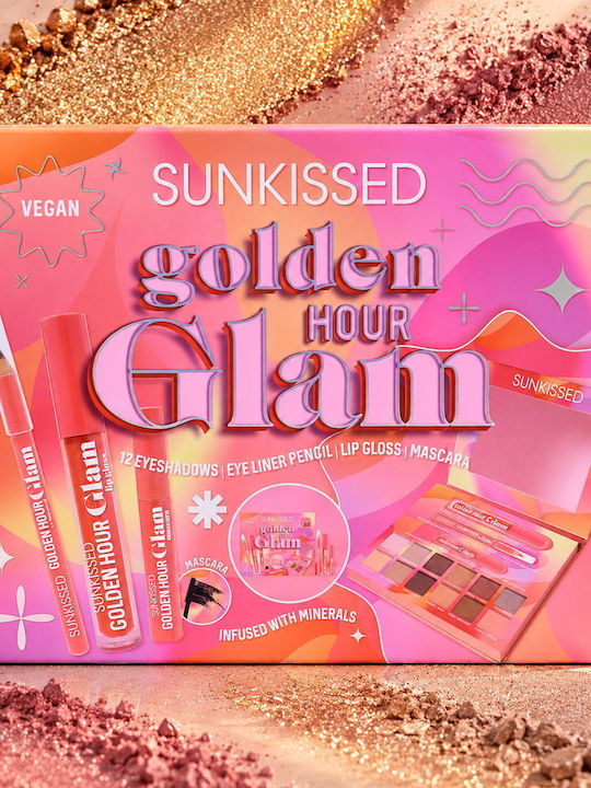 Sunkissed Golden Hour Glam Комплект за Грим за Очи & Устни Golden Hour Glam 4 бр Sunkissed Golden Hour Glam Комплект за Грим за Очи & Устни Golden Hour Glam 4 бр