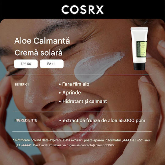 Aloe Soothing Слънцезащитен Крем за Лице и Тяло SPF50+ 50ml